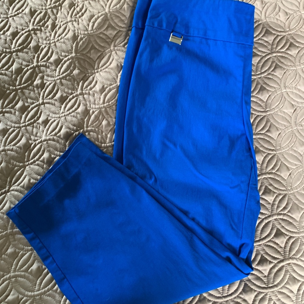 Alfani cobalt blue rayon/nylon/spandex ankle pants